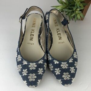 Anne Klein iflex Marta Espadrille Wedge Flats 6.5